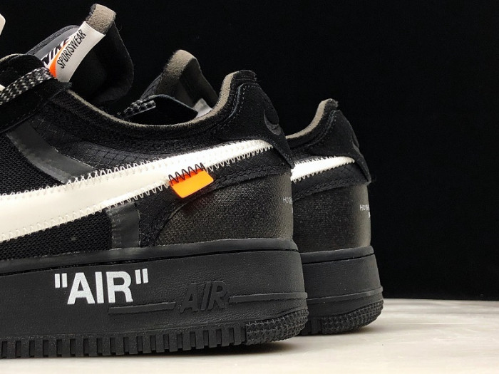nikeair force 1 low ow black white ao4606-001