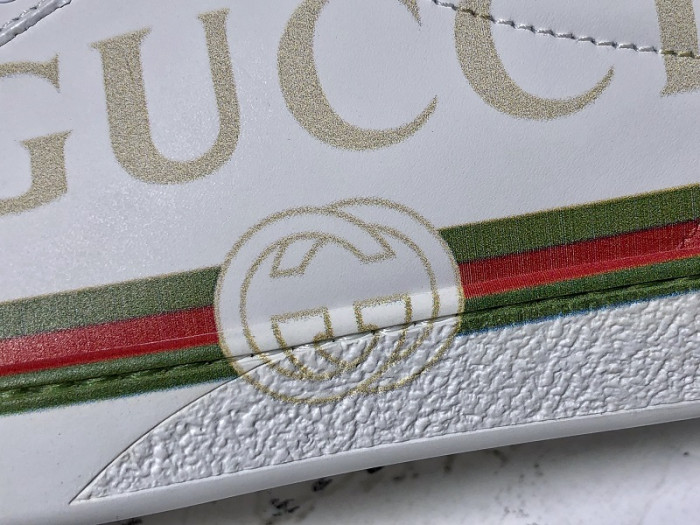 gucc ace embroidered low-top sneaker white with logo