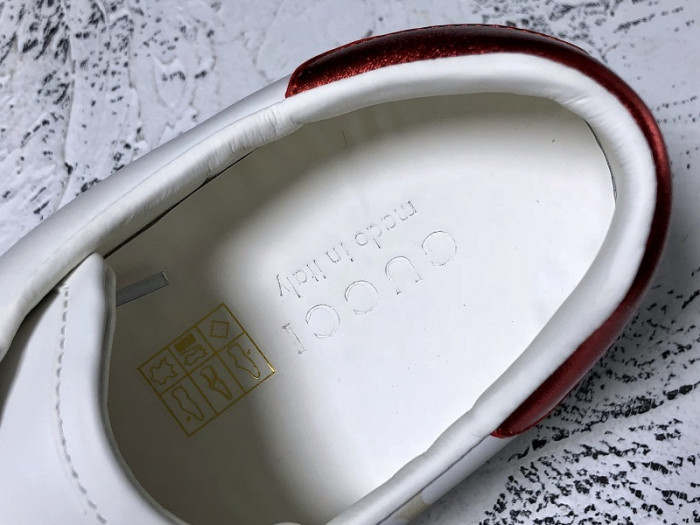 gucc ace embroidered low-top sneaker white with logo