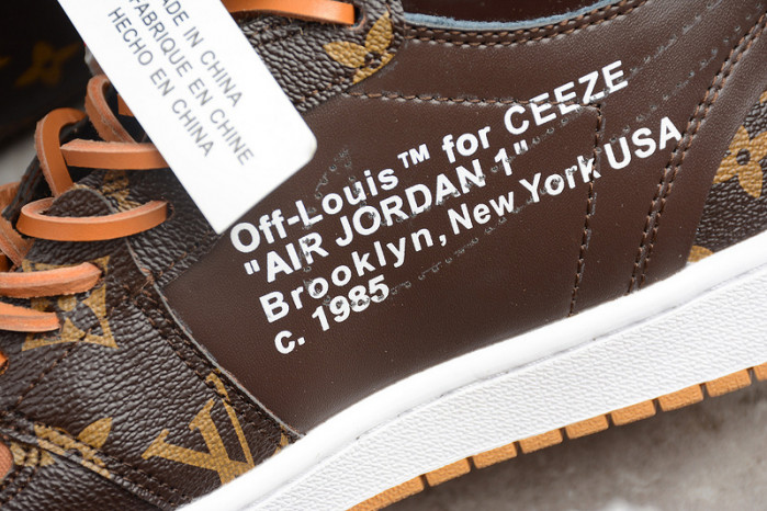 air jordan 1 ow aq0818-158 (with case)
