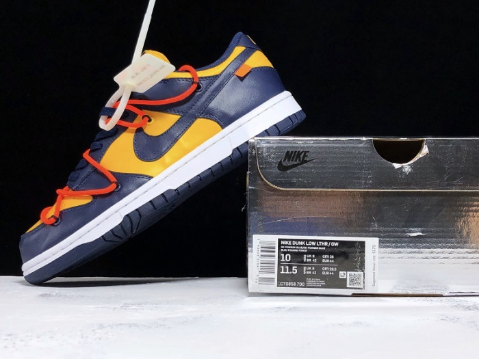 nike dunk low ow michigan ct0856-700