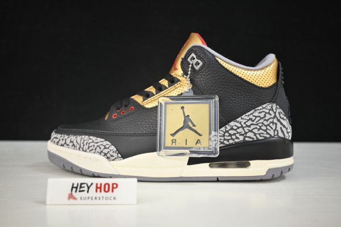 air jordan 3 wmns black gold ck9246-067
