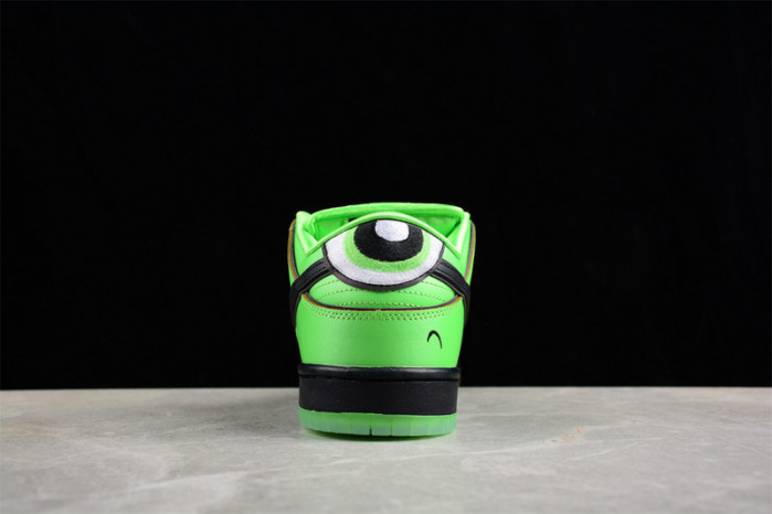 the powerpuff girls x nike sb dunk low “buttercup” fz8319-300