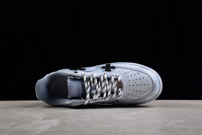 chrome hearts x air force 1 low blue cw2288-111