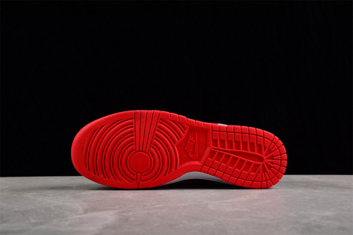 nike dunk low retro white black university red fd9762-061