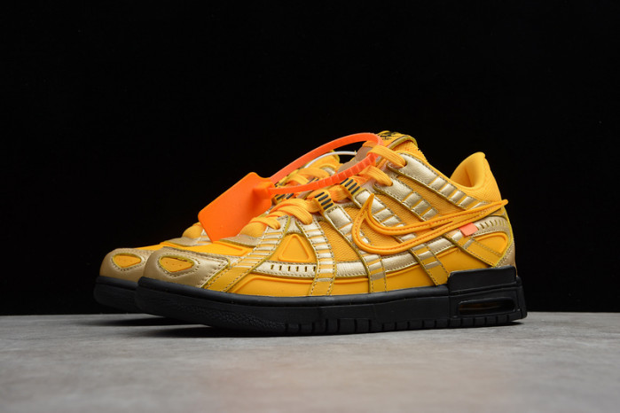 ow nike air rubber dunk “university gold” cu6015-700
