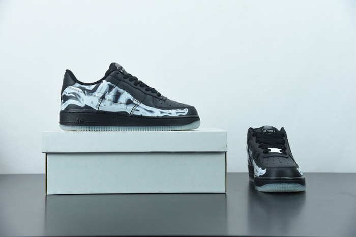 nike air force 1 low black skeleton halloween (2019) bq7541-001