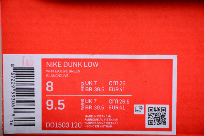nike dunk low wmns medium olive dd1503-120