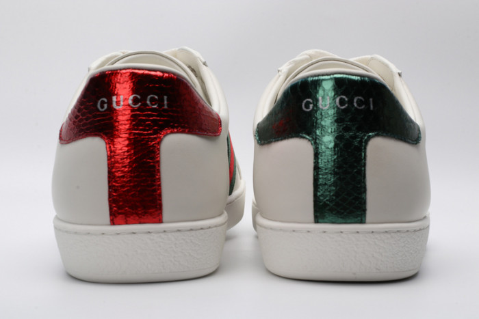 gucc ace embroidered low-top sneaker white with bee