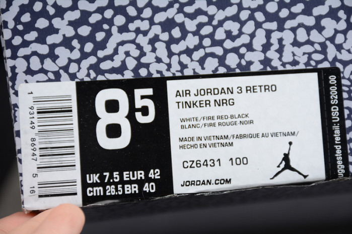 air jordan 3 retro se fire red denim (2020) cz6431-100