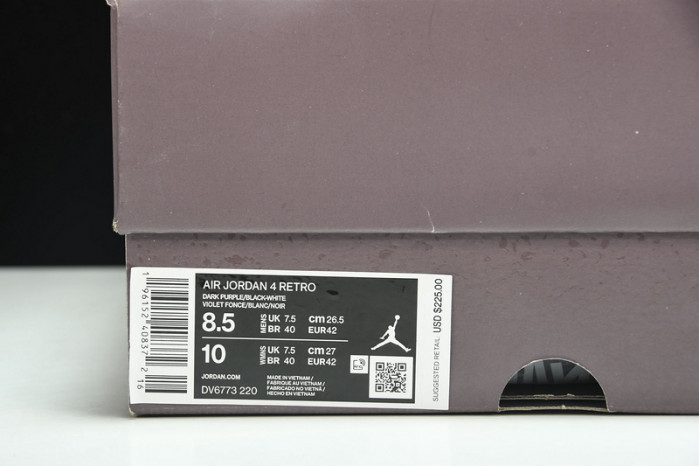 air jordan 4 x a ma maniére violet ore dv6773-220
