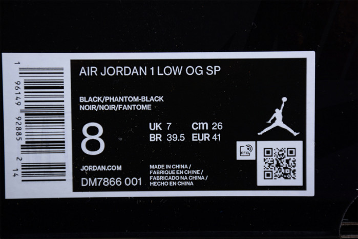 travis scott x air jordan 1 low og black phantom dm7866-001