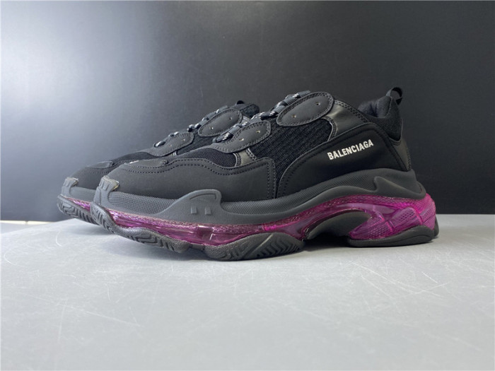 blcg sneaker triple.s.gomma black plum red 541624 w09o1 0829