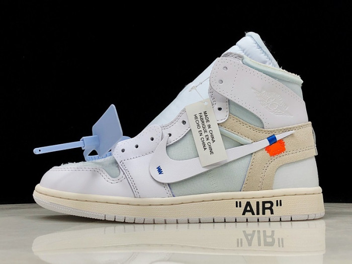 air jordan 1 retro high ow white aq0818-100