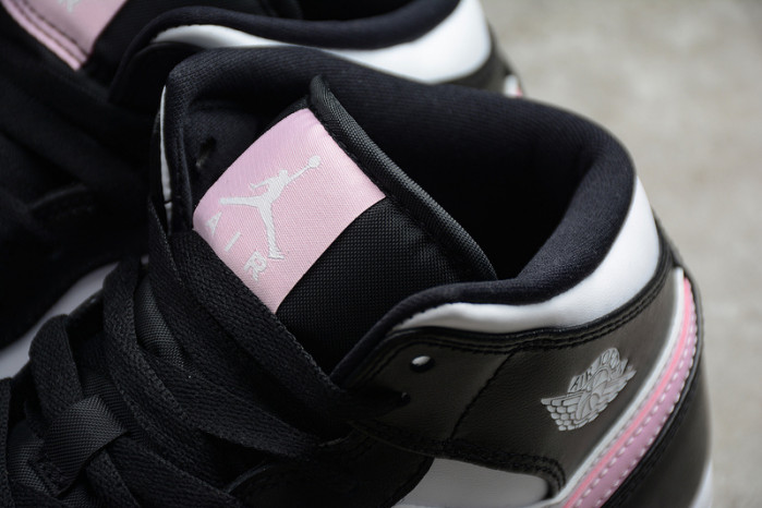 air jordan 1 mid white black light arctic pink 555112-103