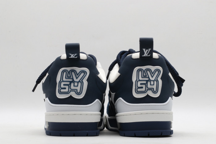 louiv skate sneaker marine white