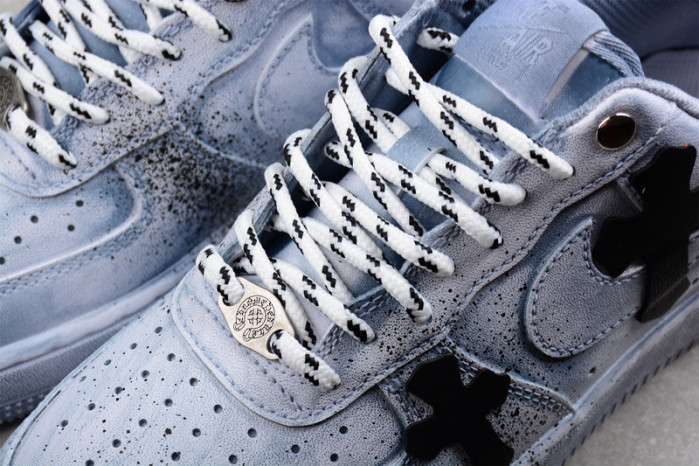 chrome hearts x air force 1 low blue cw2288-111
