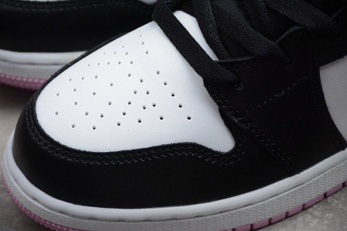 air jordan 1 mid white black light arctic pink 555112-103