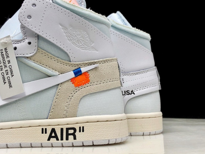air jordan 1 retro high ow white aq0818-100