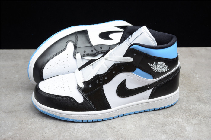 air jordan 1 mid university black white (w) bq6472-102