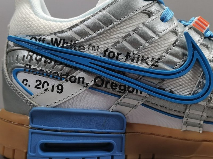 ow nike air rubber dunk "university blue" cu6015-100