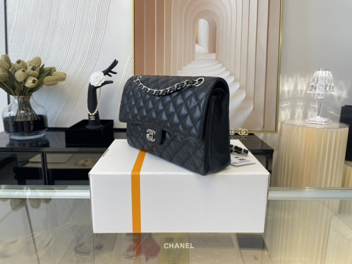 c*h*a*nel flap caviar bag