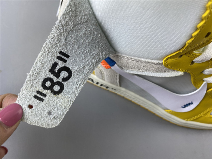 air jordan 1 x ow nrg white yellow aq0818-149