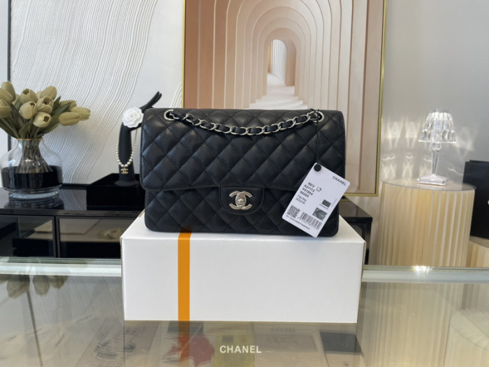 c*h*a*nel flap caviar bag