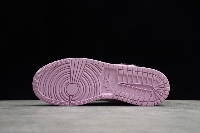 air jordan 1 mid white black light arctic pink 555112-103