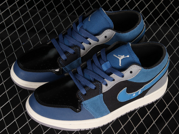 air jordan 1 low se craft obsidian french blue ashen slate white dr8867-400