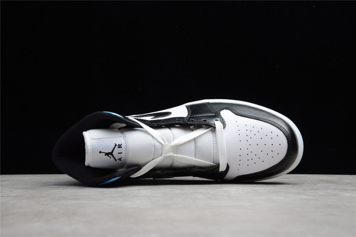 air jordan 1 mid university black white (w) bq6472-102