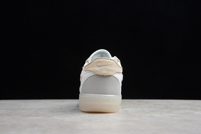 kids nike air force 1 low ow white(td) bv0853-100