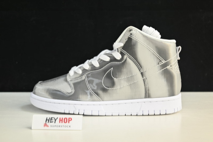 nike dunk high clot metallic silver dh4444-900