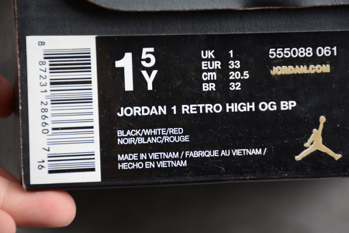 kids air jordan 1 retro high og